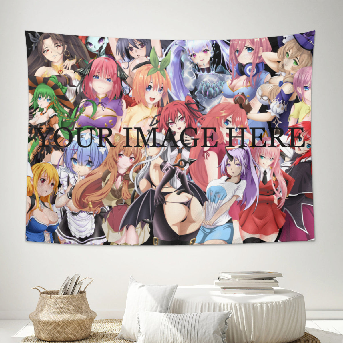 DakiCustomize custom wall tapestry with vibrant anime print – bedroom and gaming room decoration