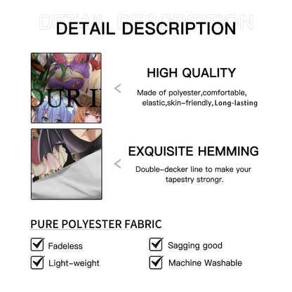 Custom VTuber wall scroll tapestry – high-quality fabric print for anime streamer room decor