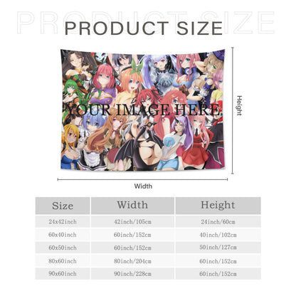 Custom anime tapestry lifestyle photo – DakiCustomize personalized wall art printed to order