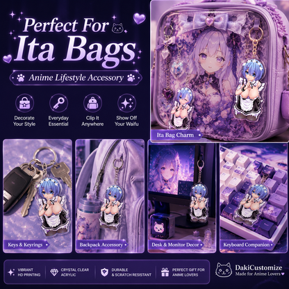 Custom acrylic anime keychain set – multiple quantity options 1PCS, 2PCS, 10PCS bulk order