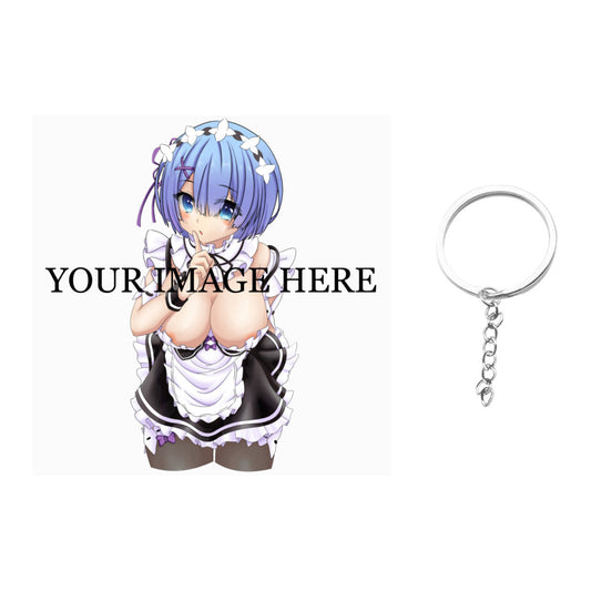 Custom Dakimakura Keychain Personalized Waifu Anime Art Acrylic Keychain Gifts