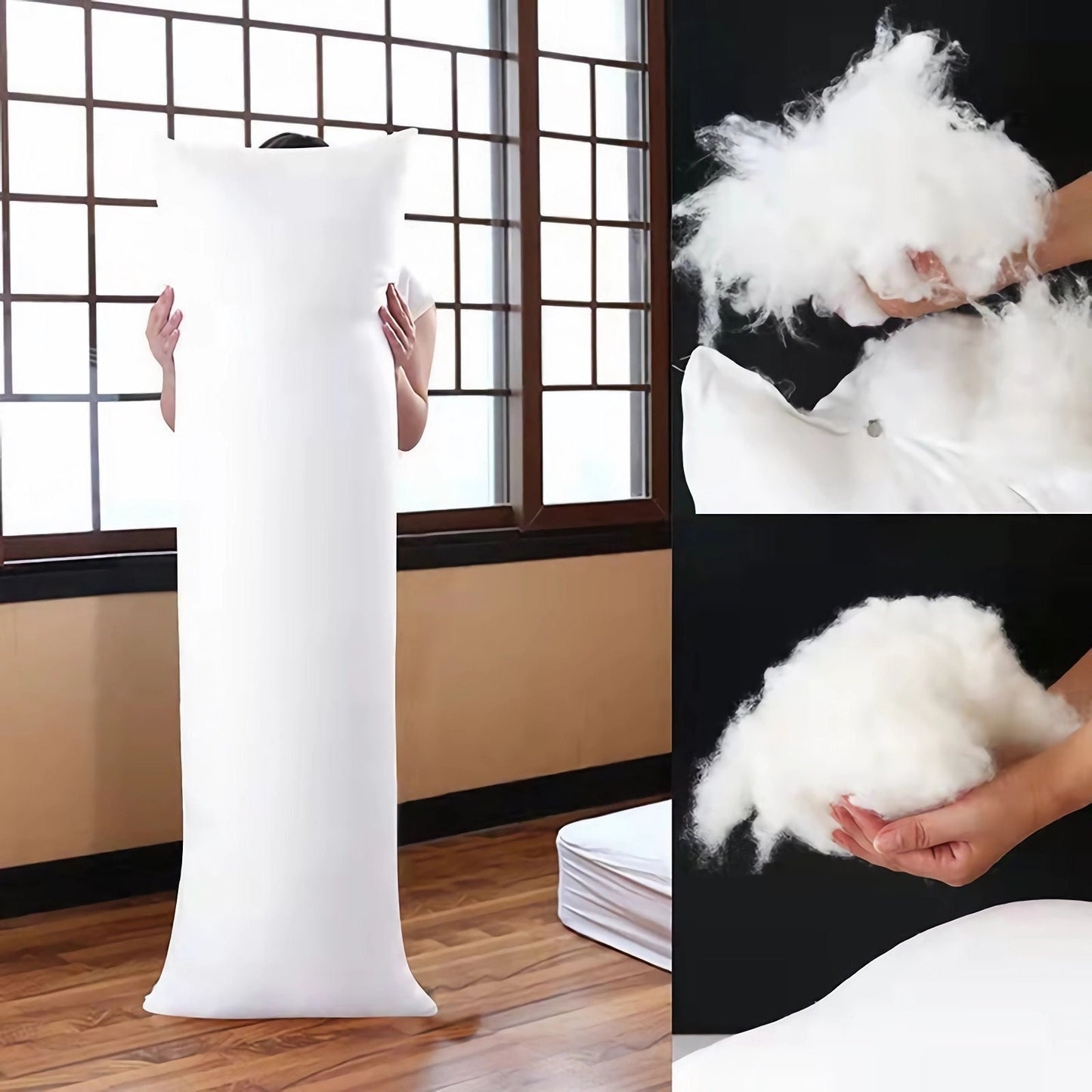 Premium dakimakura body pillow insert – soft PP cotton filling, multiple sizes 150x50 160x50 180x60cm